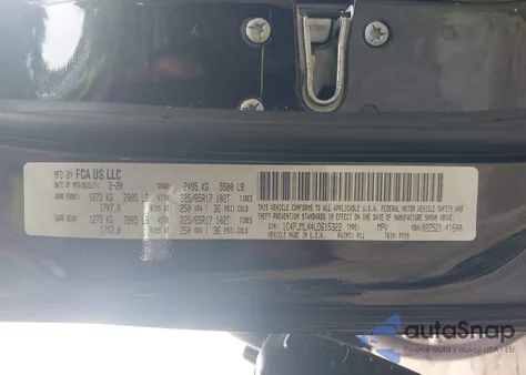 2020 Jeep Cherokee Latitude Plus 4X4 z USA, uszkodzony, nr VIN 1C4PJMLX4LD615322